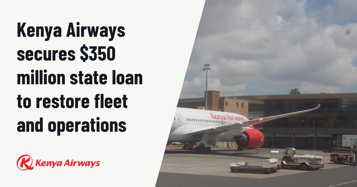 Kenya Airways secures $350 million state loan to restore fleet and operations. Illustration photo (archive, not the aircraft involved) : A Kenya Airways airplane parked at Jomo Kenyatta International in Nairobi