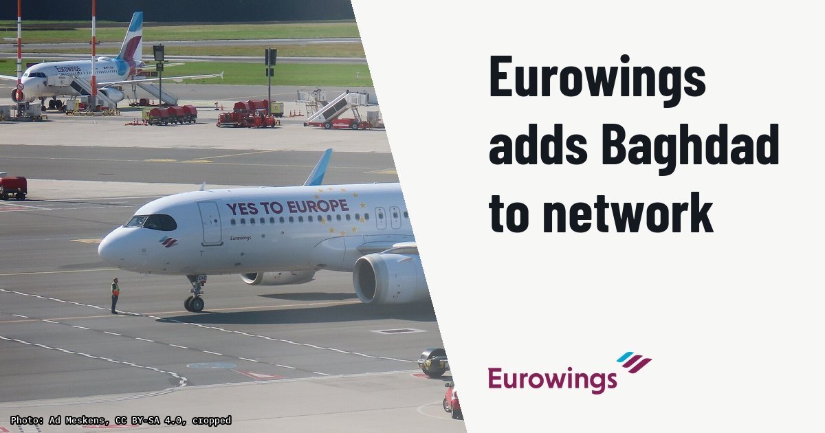 Eurowings expands Middle East flights and launches Baghdad routes. Illustration photo (archive, not the aircraft involved) : Eurowings Airbus A320-251N D-AENE (s/n 10932) op Flughafen Hamburg.